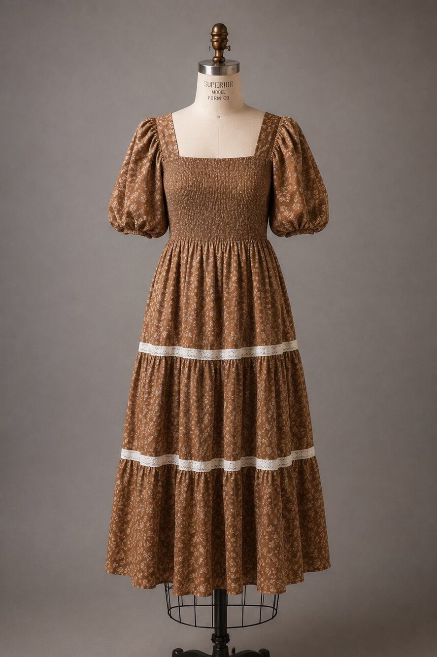 In Loom Cottagecore Prairie Midi Dress